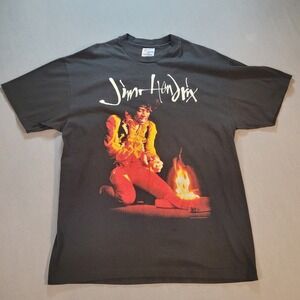 Hanes Men Graphic Band Tee XL Black Jimi Hendrix 1993 Vintage Rock Grunge